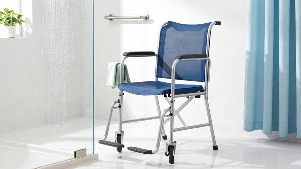travel friendly sturdy foldable shower chair